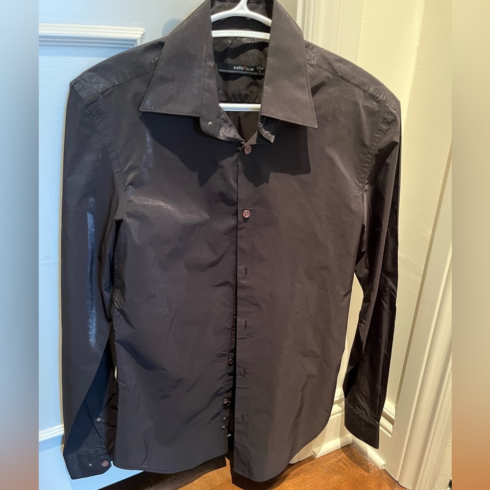 Celio Club Black Shiny Dress Shirt